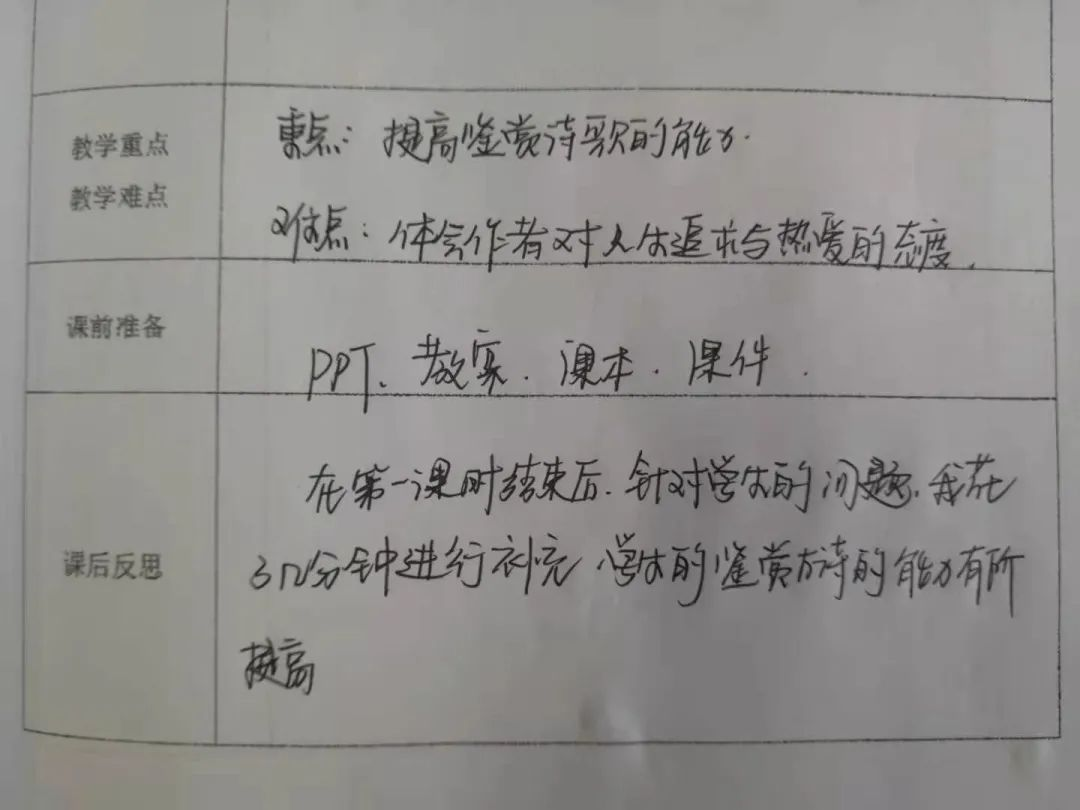 公开教案展风采 学习交流促成长——中恒高二A组织观摩优秀教师教案