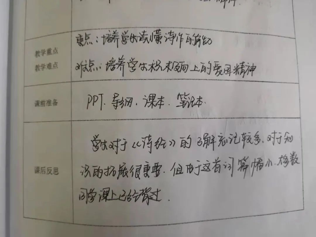 公开教案展风采 学习交流促成长——中恒高二A组织观摩优秀教师教案