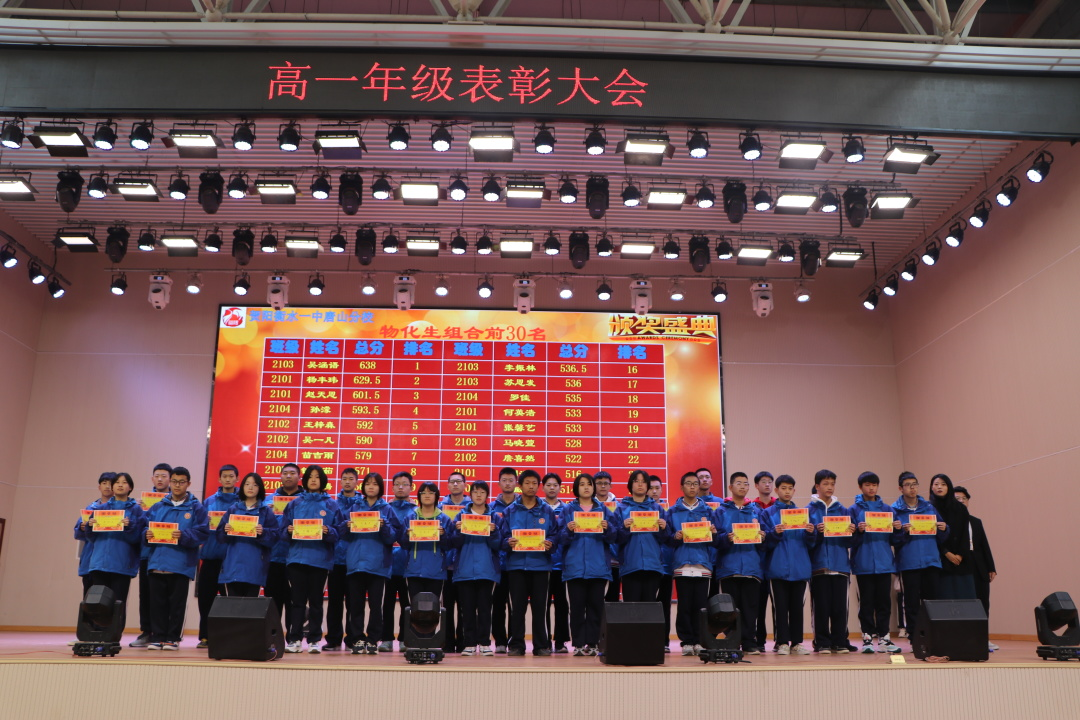 不负青春  砥砺前行——高一年级十一月月考表彰大会