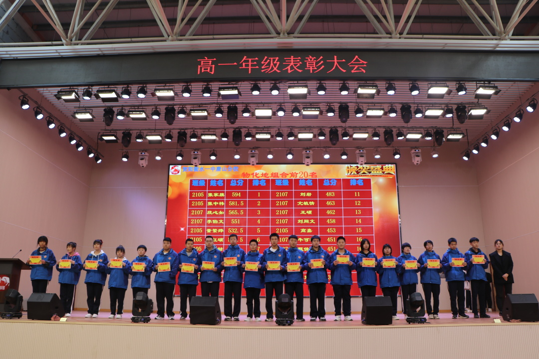 不负青春  砥砺前行——高一年级十一月月考表彰大会